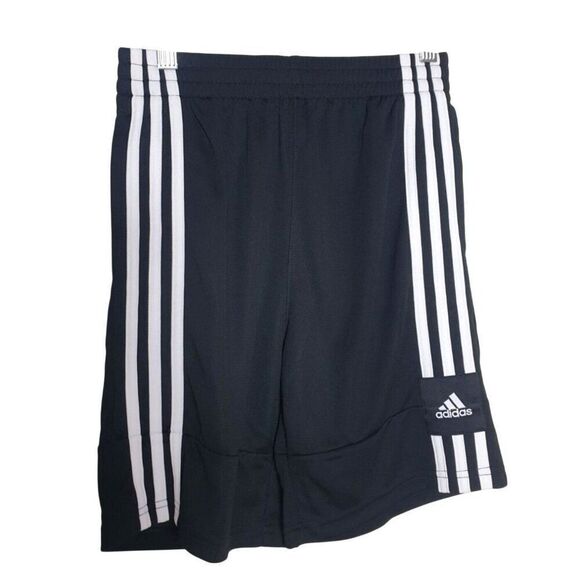 Adidas Boys 3-Striped Shorts YMD 3G Speed X Iconic Black White Athletic Sports - Picture 3 of 6